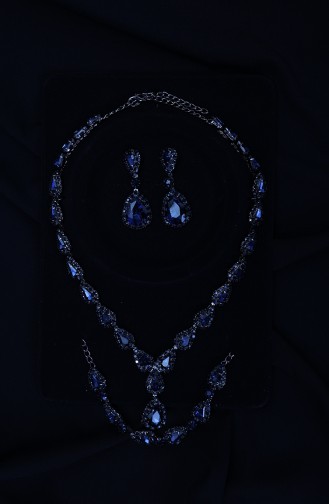 3-teiliger Saks Blue Stone Set-Anzug 26-271-69 26-271-69