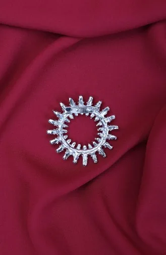 Broche De Perle En Pierre De Cristal De Couleur Argent 27-275-10 27-275-10