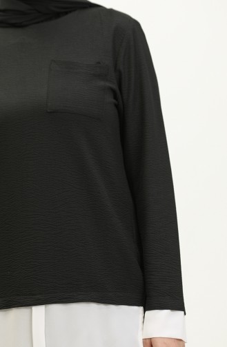 Zweifarbiger Anzug Schwarz Tk224 596