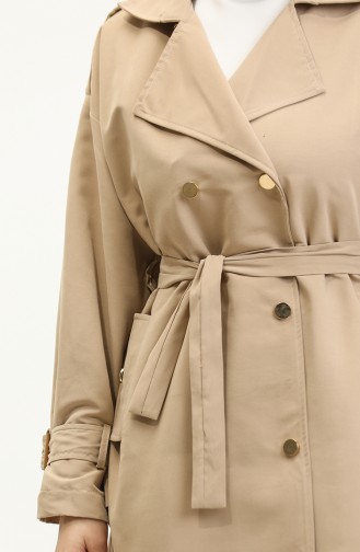 Trenchcoat Met Drukknopen Mink K331 455