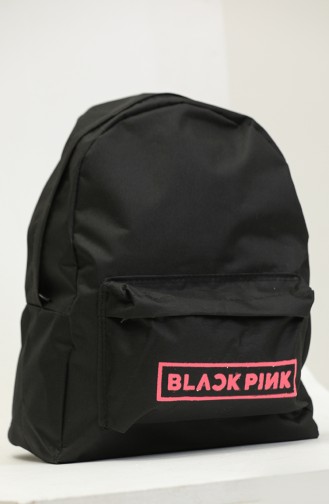 women s Two Compartment Backpack 5030a-02 Black Pink 5030A-02