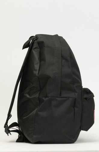 Damenrucksack Mit Zwei Fächern 5030A-02 Schwarz Rosa 5030A-02