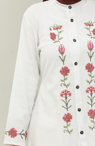 Şile Fabric Embroidered Blouse 0016-05 white 0016-05