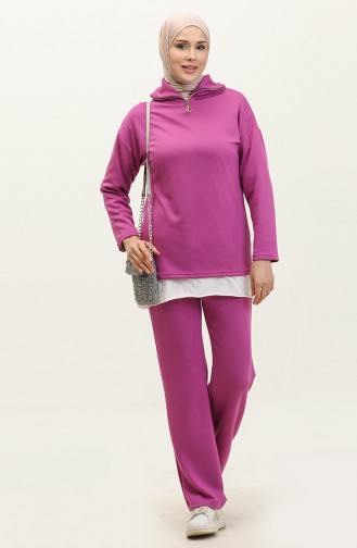 Zippered Suit 2141-04 Fuchsia 2141-04