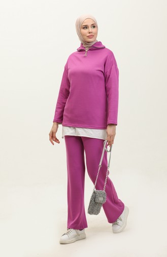 Zippered Suit 2141-04 Fuchsia 2141-04