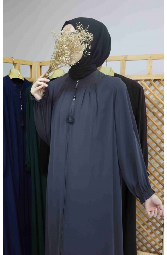 İhya Tekstil Pleated Seasonal Abaya PMFM4-01 Gray 4-01
