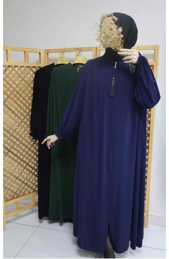 İhya Tekstil Pleated Seasonal Abaya PMFM4-03 Blue 4-03