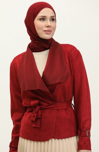 Veste En Daim Rouge C46 750