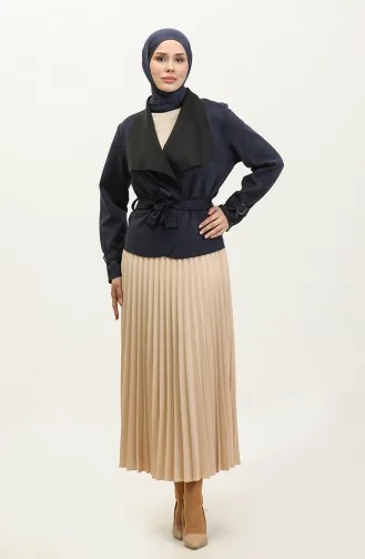 Suede Jacket Navy Blue C46 752