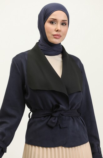 Veste Daim Bleu Marine C46 752