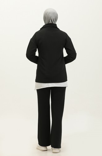 Zippered Tracksuit 2142A-01 Black 2142A-01