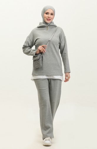 Zippered Tracksuit 2142B-01 Gray 2142B-01