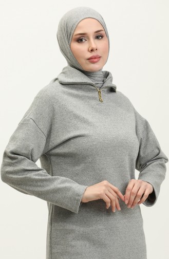 Zippered Tracksuit 2142B-01 Gray 2142B-01