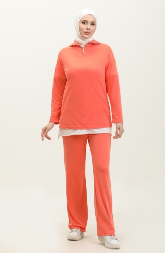 Zippered Tracksuit 2143-01 Orange 2143-01