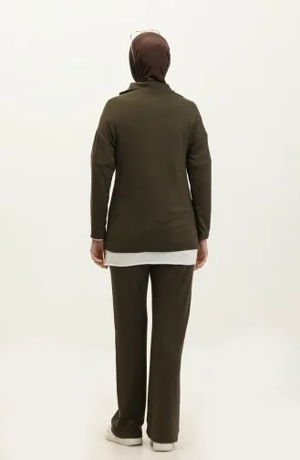 Zippered Tracksuit 2143-02 Khaki 2143-02