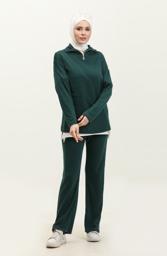 Zippered Tracksuit 2143-03 Green 2143-03