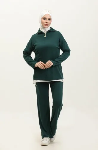Fermuarlı Eşofman Takım 2143-03 Yeşil