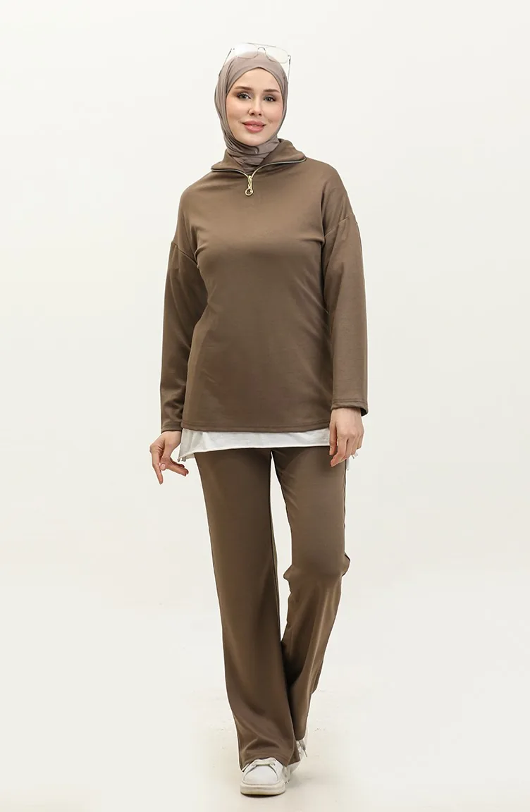 طقم رياضي بسحاب  2146-06 فيزون غامق 2146-06