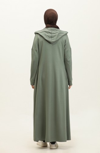 Zippered Abaya 2140-01 Green 2140-01