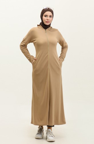 Zippered Abaya 2140-02 Mink 2140-02