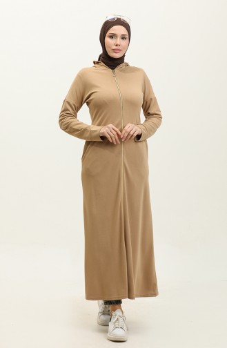 Zippered Abaya 2140-02 Mink 2140-02