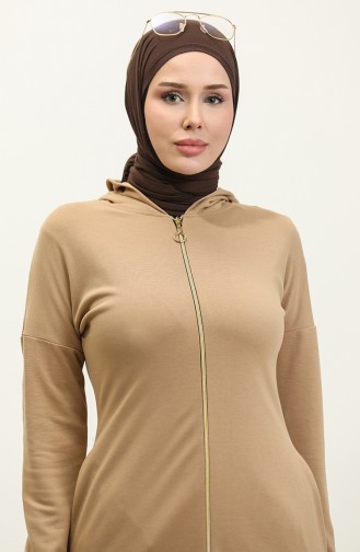 Abaya Mit Reißverschluss 2140-02 Nerz 2140-02