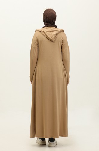 Zippered Abaya 2140-02 Mink 2140-02