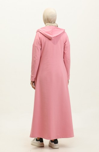 Abaya Met Ritssluiting 2140-07 Roze 2140-07