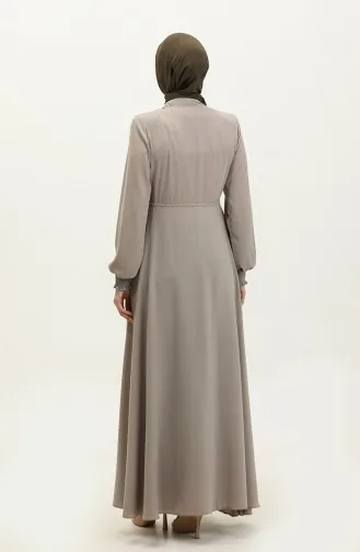 Abaya Mevlana Détail Dentelle 5069-07 Vison 5069-07