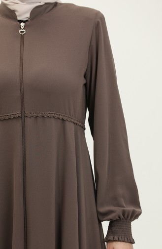 Mevlana Abaya Détail Dentelle 5069-08 Café Au Lait 5069-08