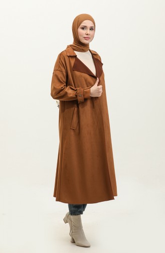 Lace Up Suede Cape Camel K198 743