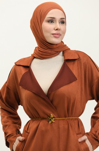 Lace-up Suede Cape Brown K198 745