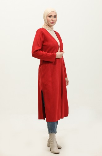 Cape Fendue En Daim Rouge Claret K209 773