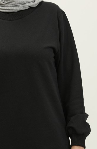 Sweatshirt Col Rond 23126-01 Noir 23126-01