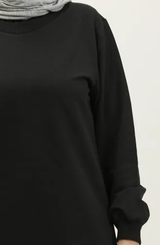 Sweatshirt Col Rond 23126-01 Noir 23126-01