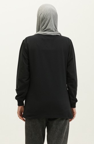 Crew Neck Sweatshirt 23126-01 Black 23126-01