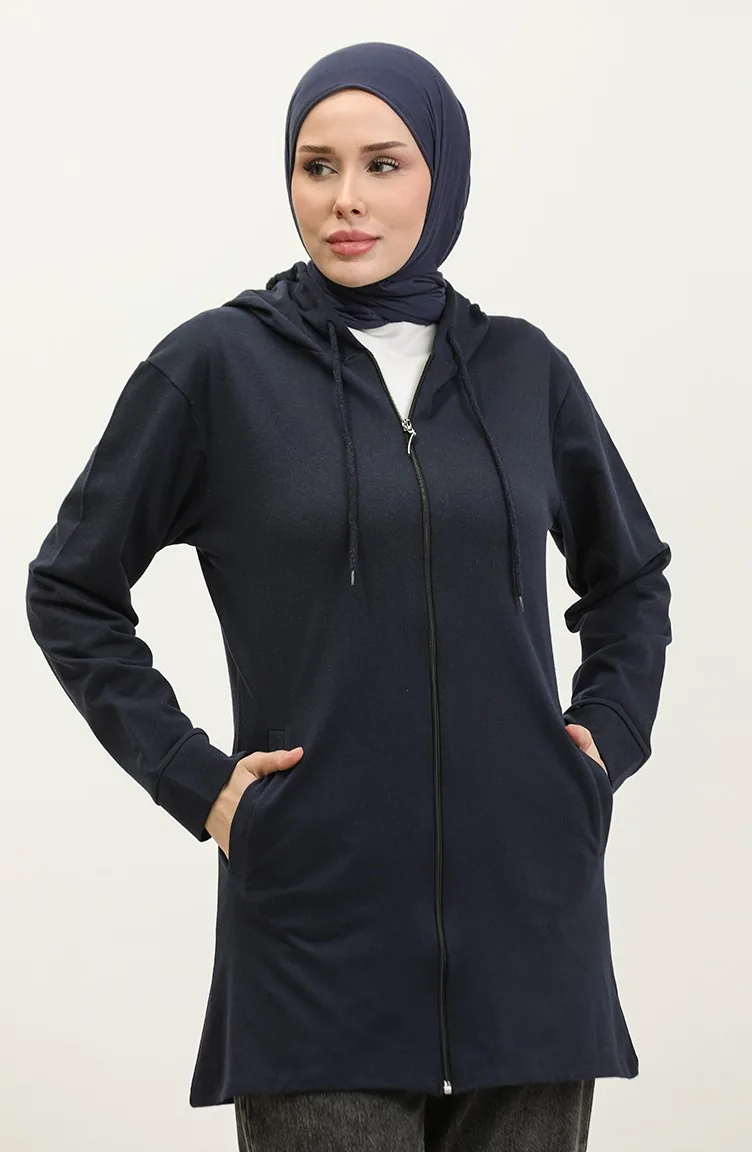 Sweat A Capuche 23130-03 Bleu Marine 23130-03