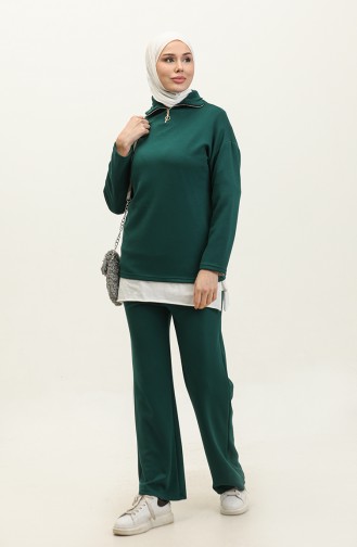 Zippered Suit 2141-05 Emerald Green 2141-05