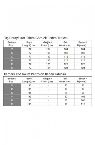 Düğmeli Taş Detaylı Kot Takım Koyu Kot 19285