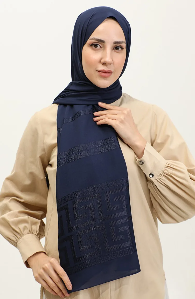 شال شيفون 2070-05 كحلي 2070-05