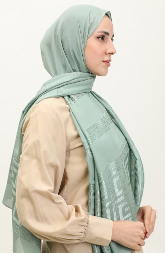 Jacquard Chiffon Shawl 2070-06 Green 2070-06