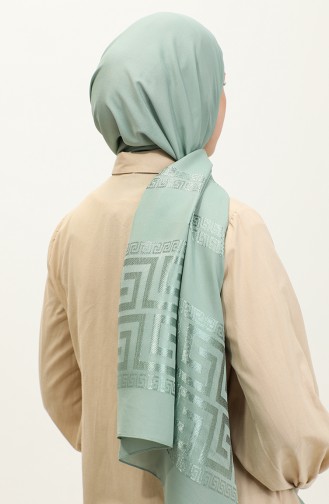 Jacquard Chiffon Shawl 2070-06 Green 2070-06