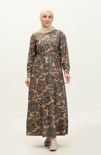 Robe En Daim à Motifs Fumé 7697 759