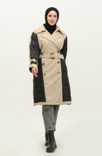 Quilted Trench Coat Stone K276 668