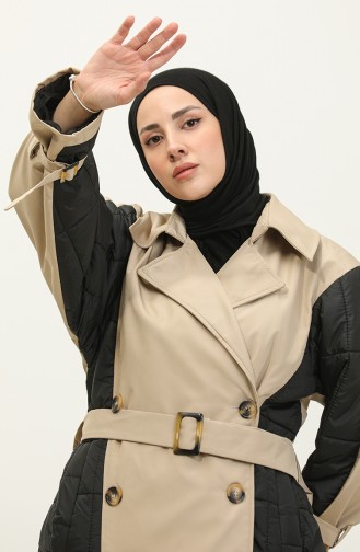 Quilted Trench Coat Stone K276 668