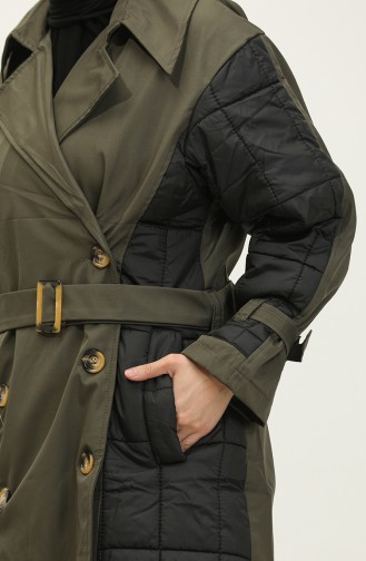 Quilted Trench Coat Khaki K276 669
