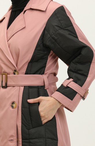 Quilted Trench Coat Pink K276 670