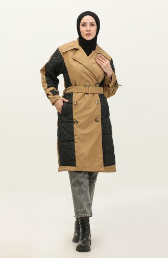 Gewatteerde Trenchcoat Mink K276 672