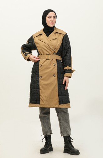 Gewatteerde Trenchcoat Mink K276 672