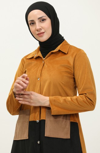 Corduroy Tunic Mustard T1397 719